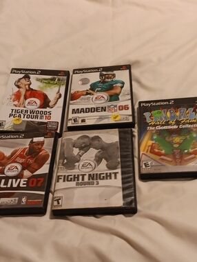 5 PlayStation 2 Game Bundle - Assorted Titles in White/Black Cases
